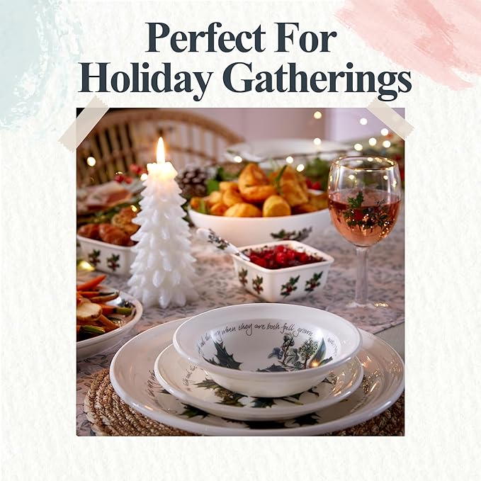 Portmeirion The Holly & The Ivy Cereal Bowls - Set of 6