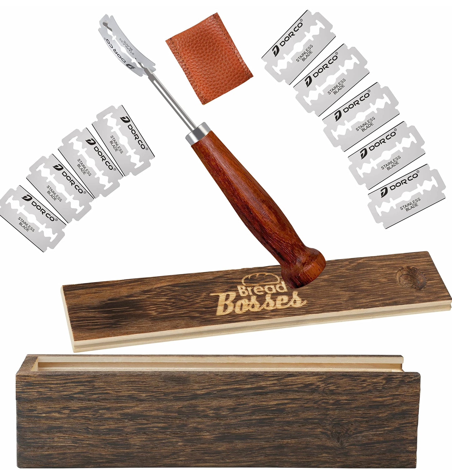 Bread Bosses Bread Bakers Lame Slashing Tool -Dough Making Slasher Tools Baking Sourdough Bread Starter Jar Scoring Knife Razor Cutter Slashing Tool Accessories for Cutting Supplies -Great As A Gift