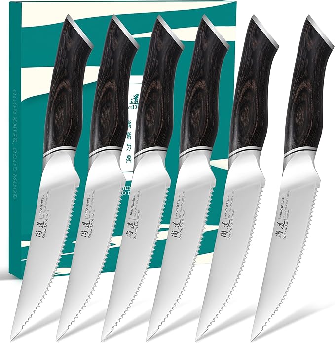 SHANGDAO Kitchen Knives Set, 5-Piece Chefs Knife Set, Professional Ultra Sharp Kitchen Knives for Cooking 3 Layers VG10 Alloy Steel Chef Knives