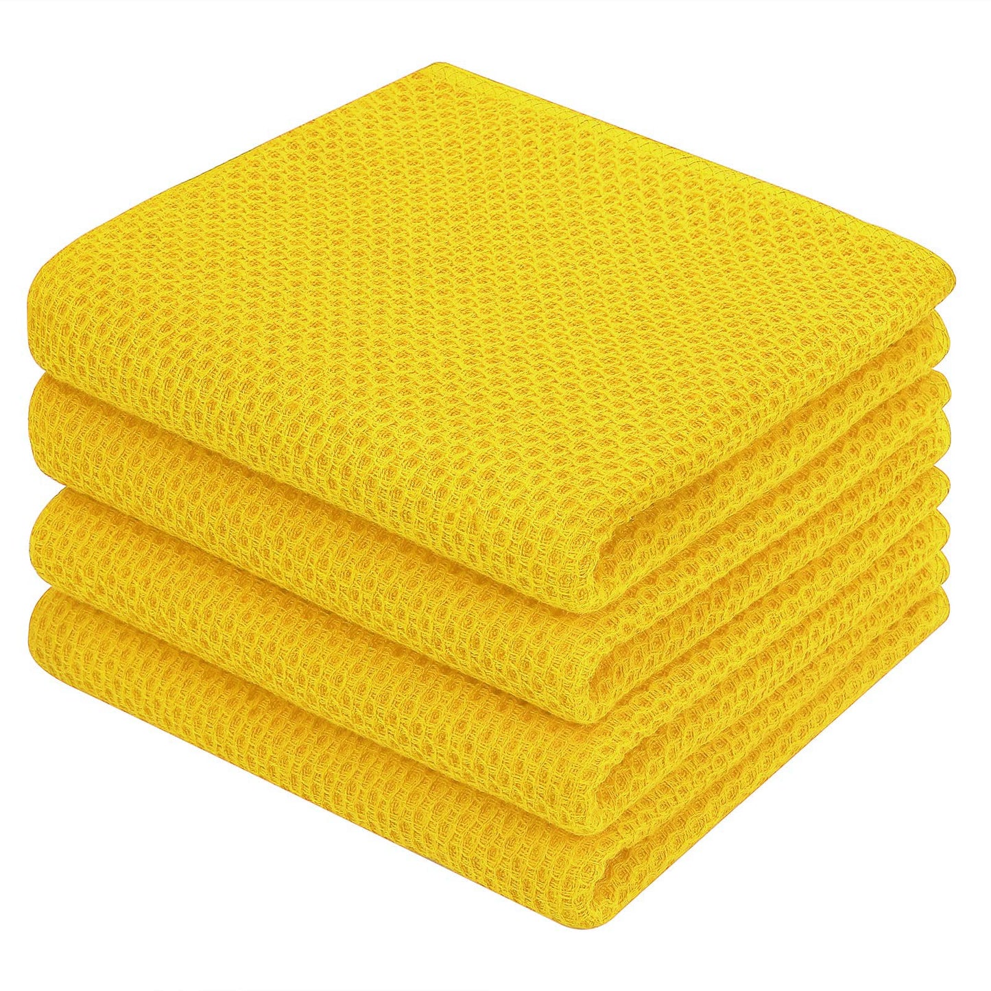 Homaxy 100% Cotton Waffle Weave Kitchen Dish Cloths, Ultra Soft Absorbent Quick Drying Dish Towels, 12 x 12 Inches — 13 x 28 - 12 Pack — 13 x 28 - 4 Pack