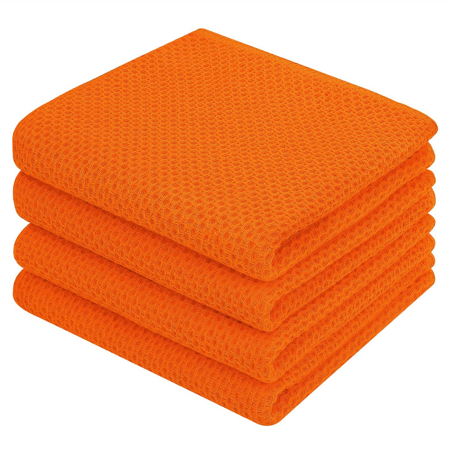 Homaxy 100% Cotton Waffle Weave Kitchen Dish Cloths, Ultra Soft Absorbent Quick Drying Dish Towels, 12 x 12 Inches — 13 x 28 - 12 Pack — 13 x 28 - 4 Pack