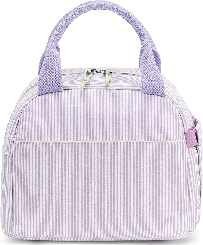 Bluboon Lunch Bag for Women Men Cute Corduroy Lunch Tote Bags Reusable Insulated Lunch Box Large Capacity Reusable Insulated Cooler for Work Picnic or Travel