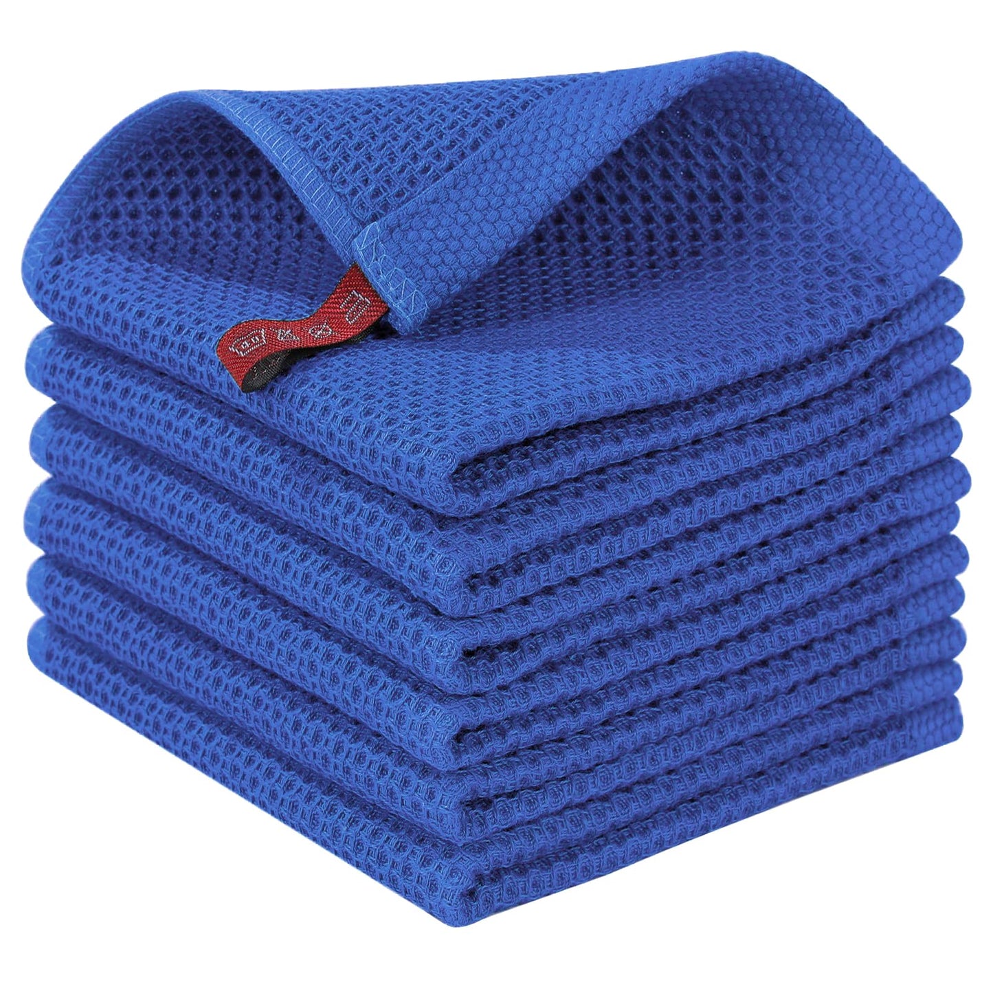 Homaxy 100% Cotton Waffle Weave Kitchen Dish Cloths, Ultra Soft Absorbent Quick Drying Dish Towels, 12 x 12 Inches — 13 x 28 - 12 Pack — 12 x 12 - 6 Pack