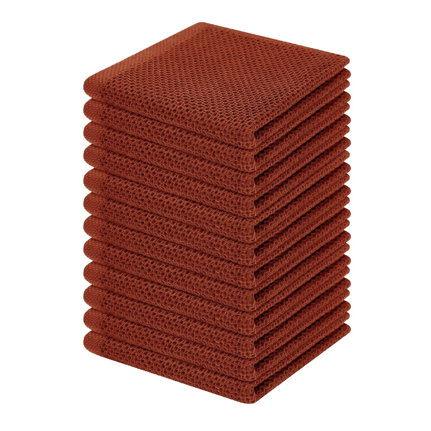 Homaxy 100% Cotton Waffle Weave Kitchen Dish Cloths, Ultra Soft Absorbent Quick Drying Dish Towels, 12 x 12 Inches — 13 x 28 - 12 Pack — 12 x 12 - 12 Pack
