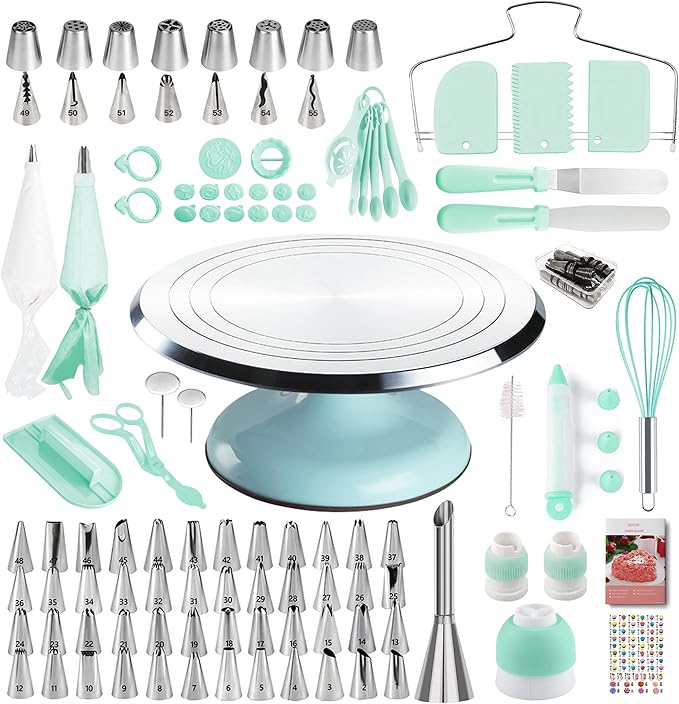 Aluminum Cake Decorating Kit, Baking Supplies Tools for Beginners & Pros