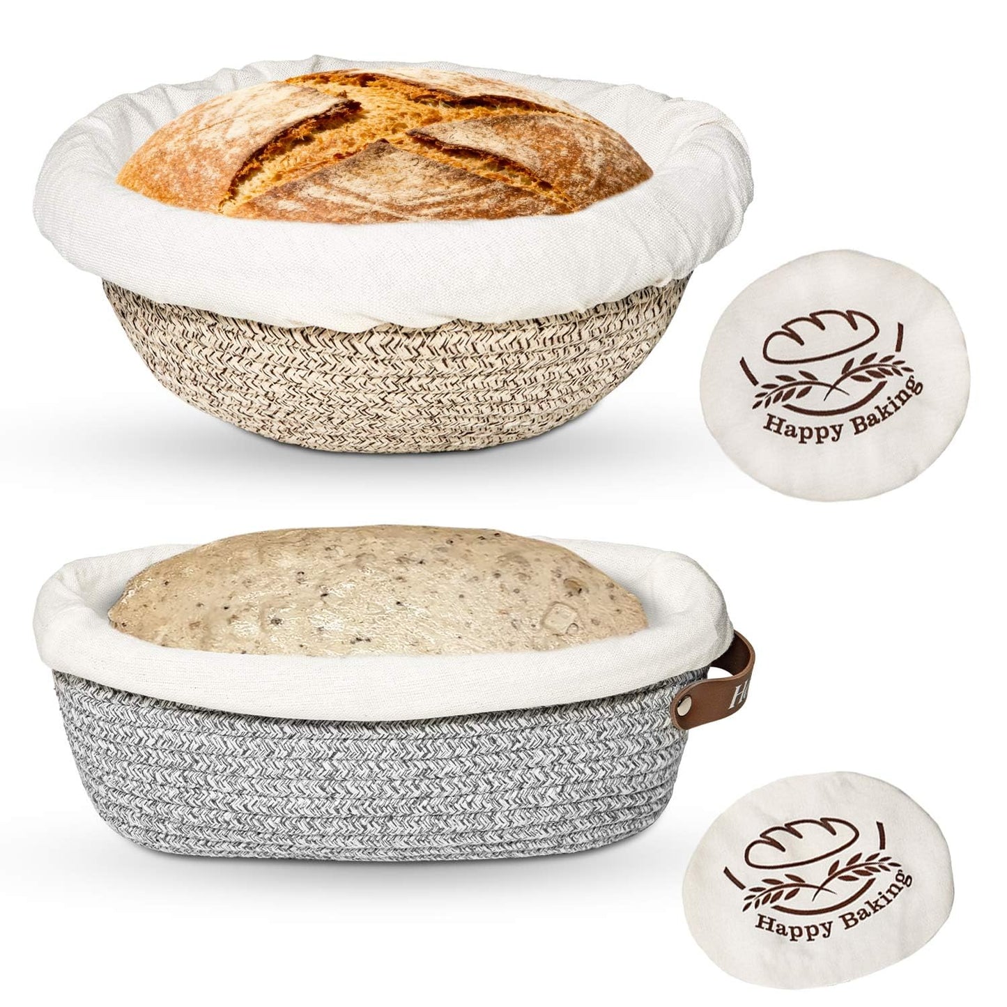 Banneton Bread Proofing Basket Sourdough Basket Cotton Rope Bread Baskets