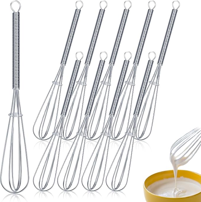 Baderke 30 Pcs Mini Whisk Bulk Small Whisks for Cooking 304 Stainless Steel Tiny Whisk for Baking, Whipping, Beating Eggs, Mixing Sauces, Blending Ingredients (6 Inch)