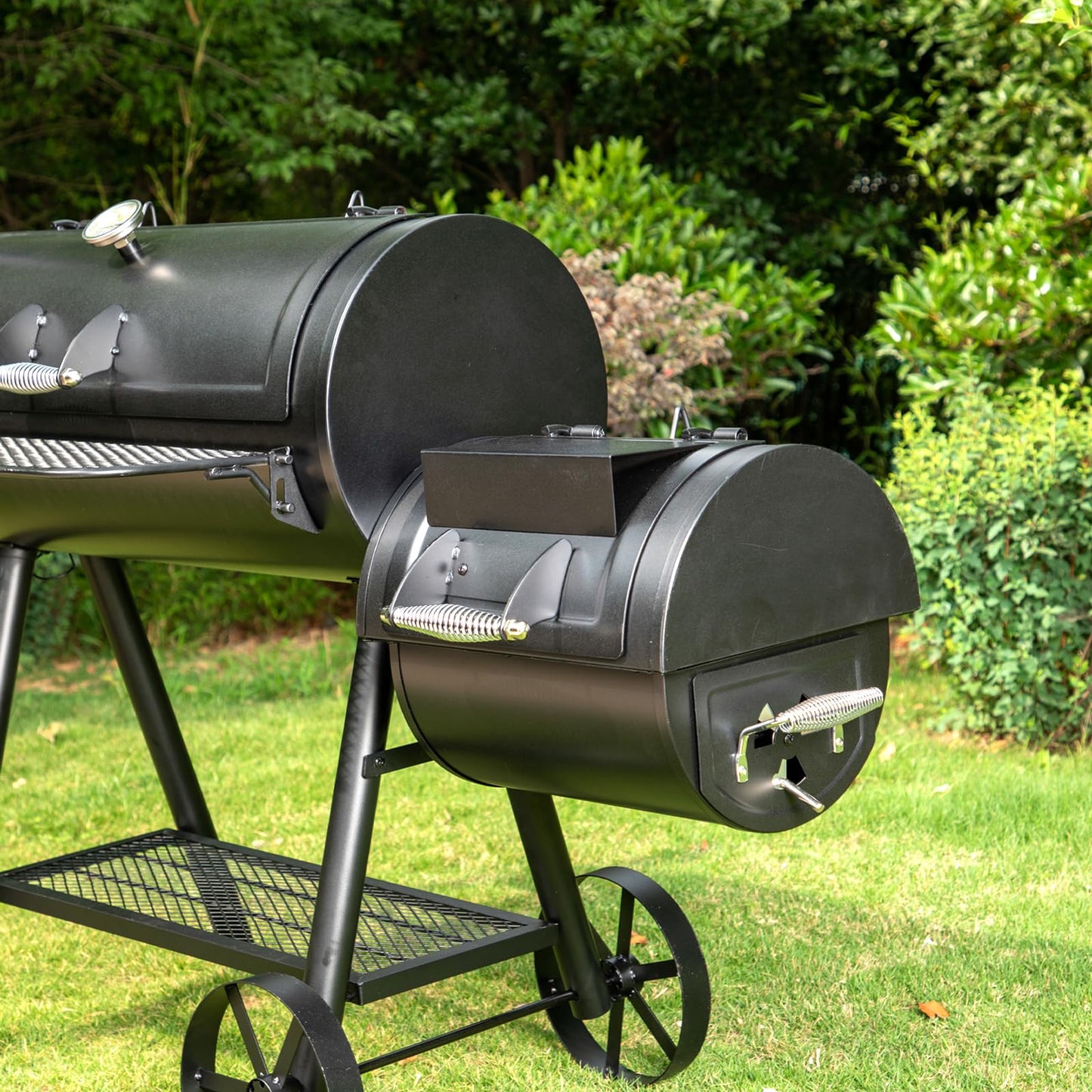 Offset Smoker Charcoal Grills with 37 Inch Cook Chamber for Outdoor Cooking
