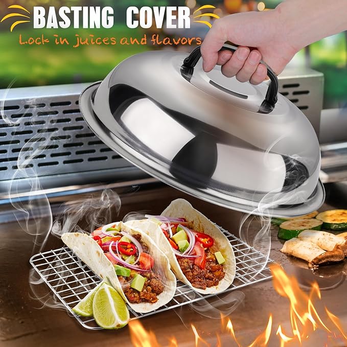 RINPIR 33PCS Griddle Accessories Kit for Blackstone with Melting Dome