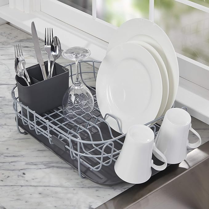 KitchenAid Low Profile Carbon Steel Dishrack, one size, Charcoal