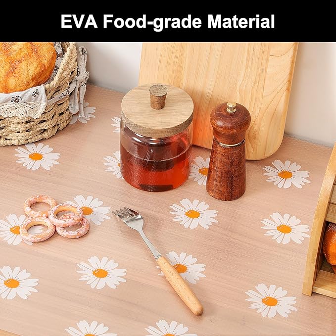 Cooyes Shelf Liner – Premium Non-Adhesive Cabinet & Drawer Liner for Kitchen – Waterproof Shelf Paper with Modern Pattern – Durable EVA Cabinet Mat – Easy to Cut （12" W x 240" L）