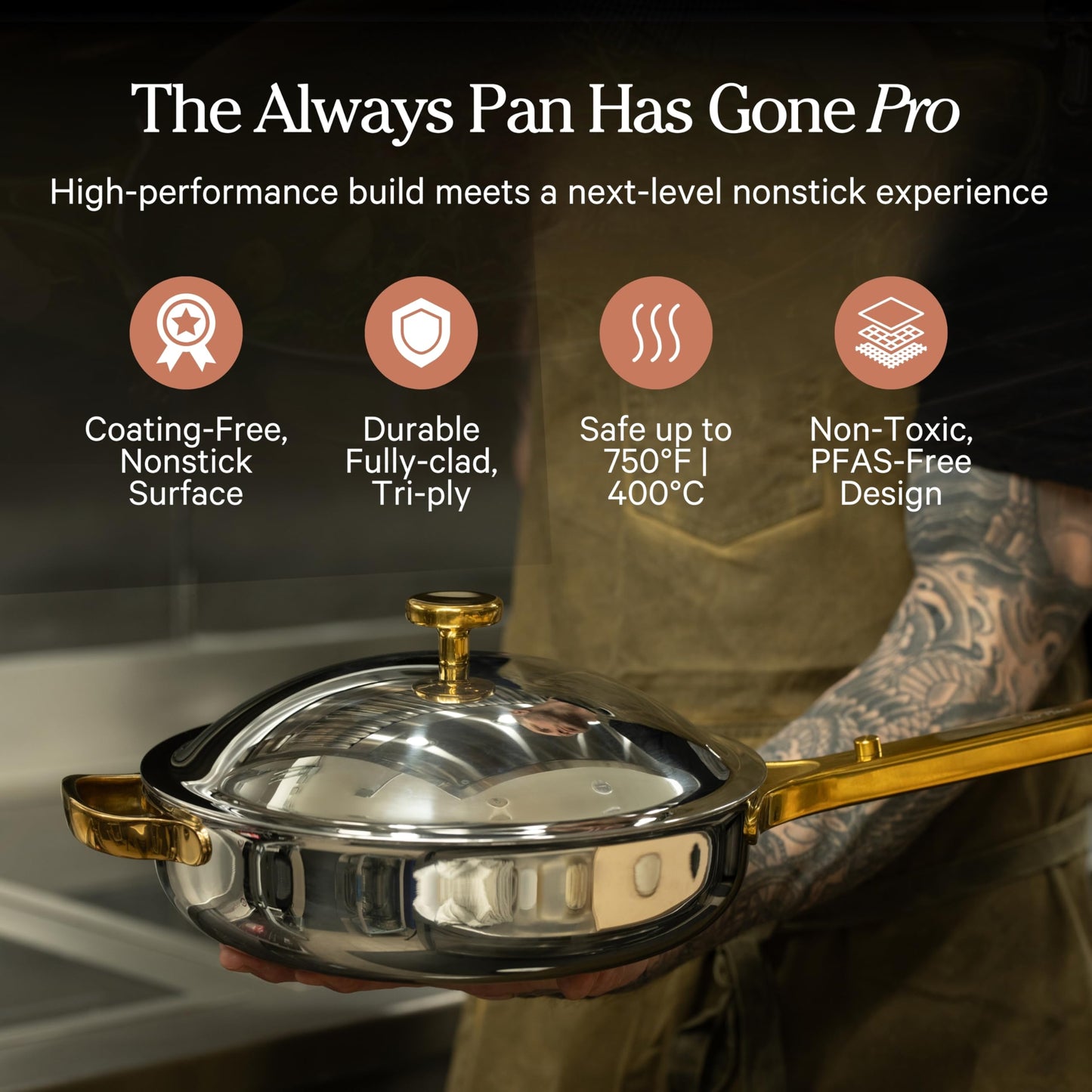 Our Place Titanium Always Pan Pro, 10.6" Nonstick Titanium Frying Pan