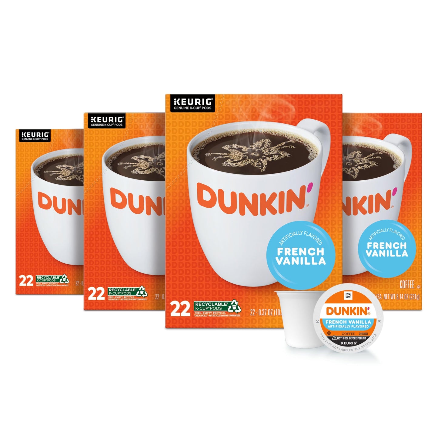 Dunkin’ Hazelnut Artificially Flavored Coffee, Keurig K-Cup Pods, 10 Count