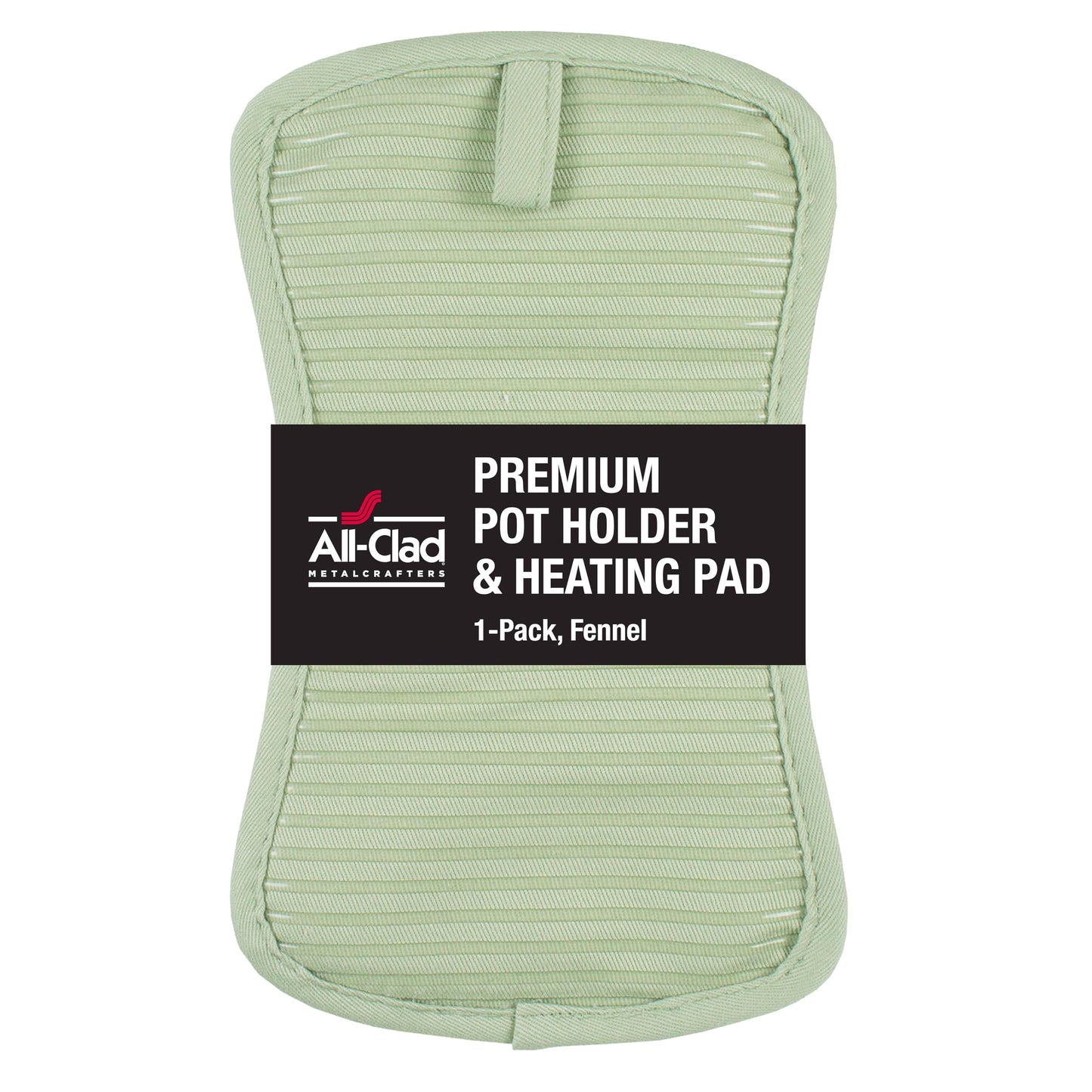 All-Clad Premium Pot Holder & Heating Pad, (1-Pack) Heat Resistant to 500 Degrees, 100% Cotton 10"x6.25" for Kitchen and Barbeque, Chili Red