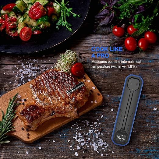 Wireless Meat Probe Thermometer with APP Control for BBQ Grill Smoker Oven