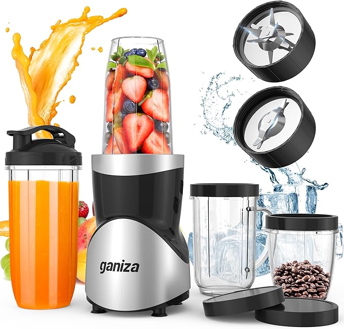 Ganiza Smoothie Blender, 900W Blenders Shakes and Smoothies, Green