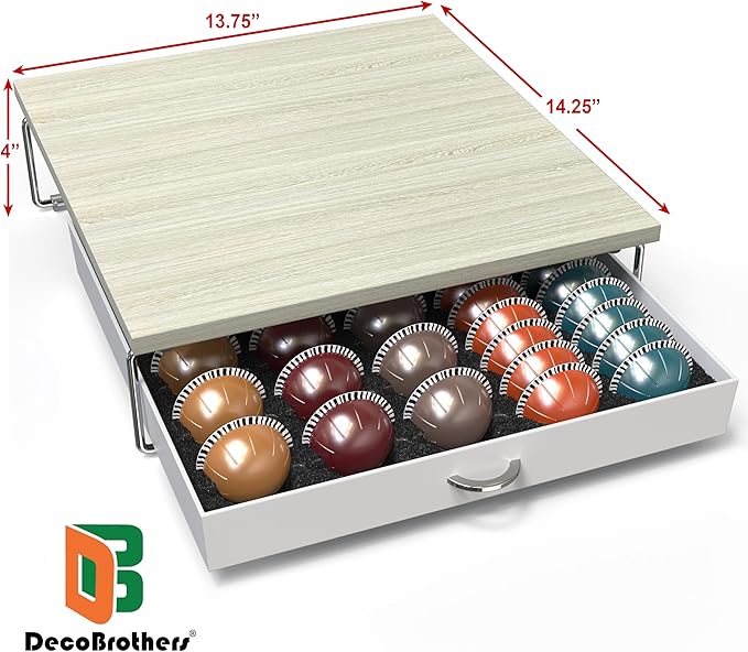 DecoBrothers Supreme Vertuoline Drawer, Holds with 30 Big or 60 Small Vertuoline Pods, Maple