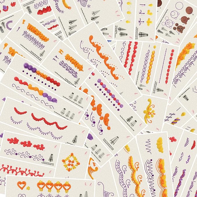 kowanii Piping Practice Sheets Reusable Cake Decorating Supplies