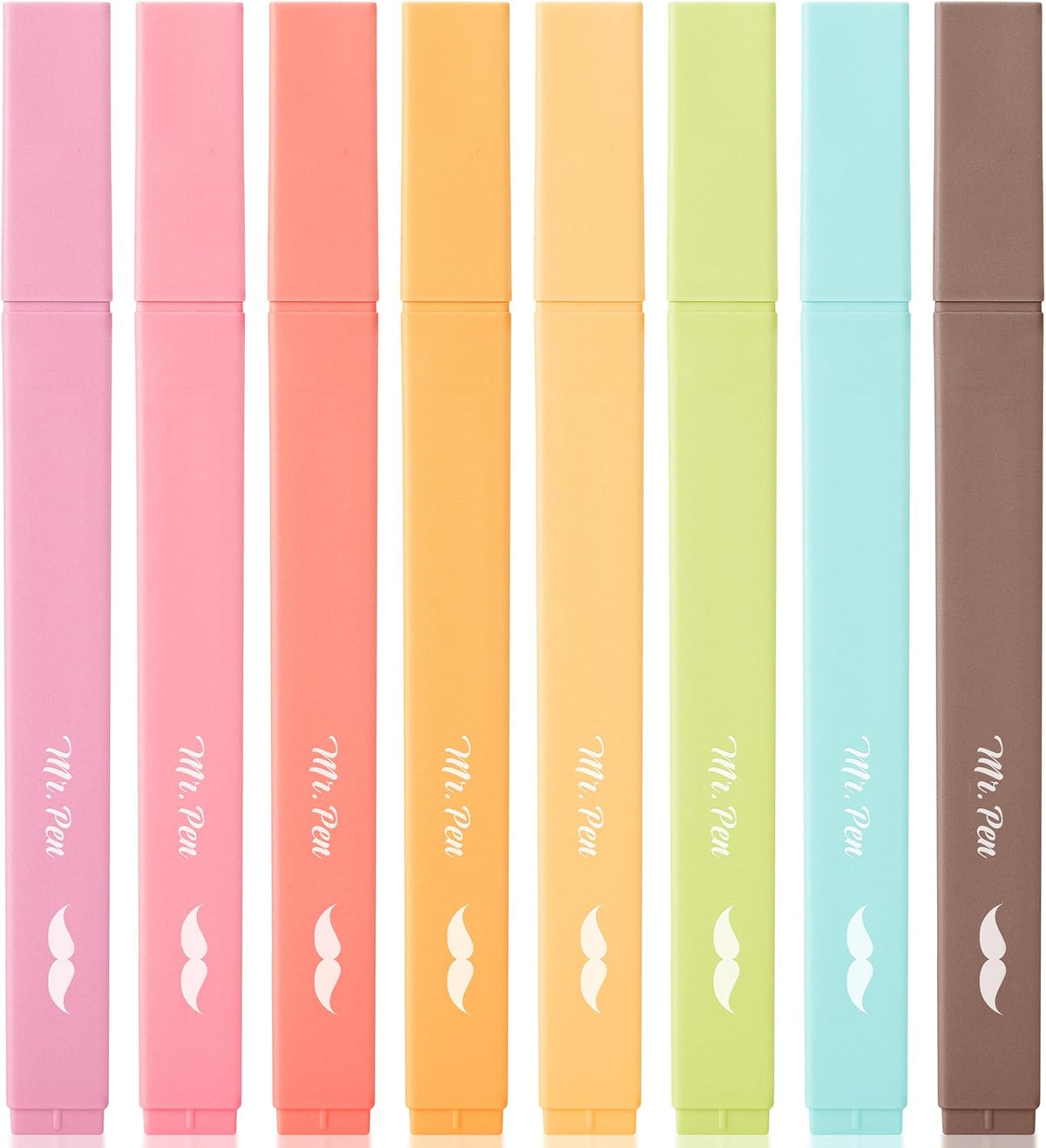 Mr. Pen- Aesthetic Highlighters, 8 pcs, Chisel Tip, Autumn Colors, Cute Highlighters Assorted Colors