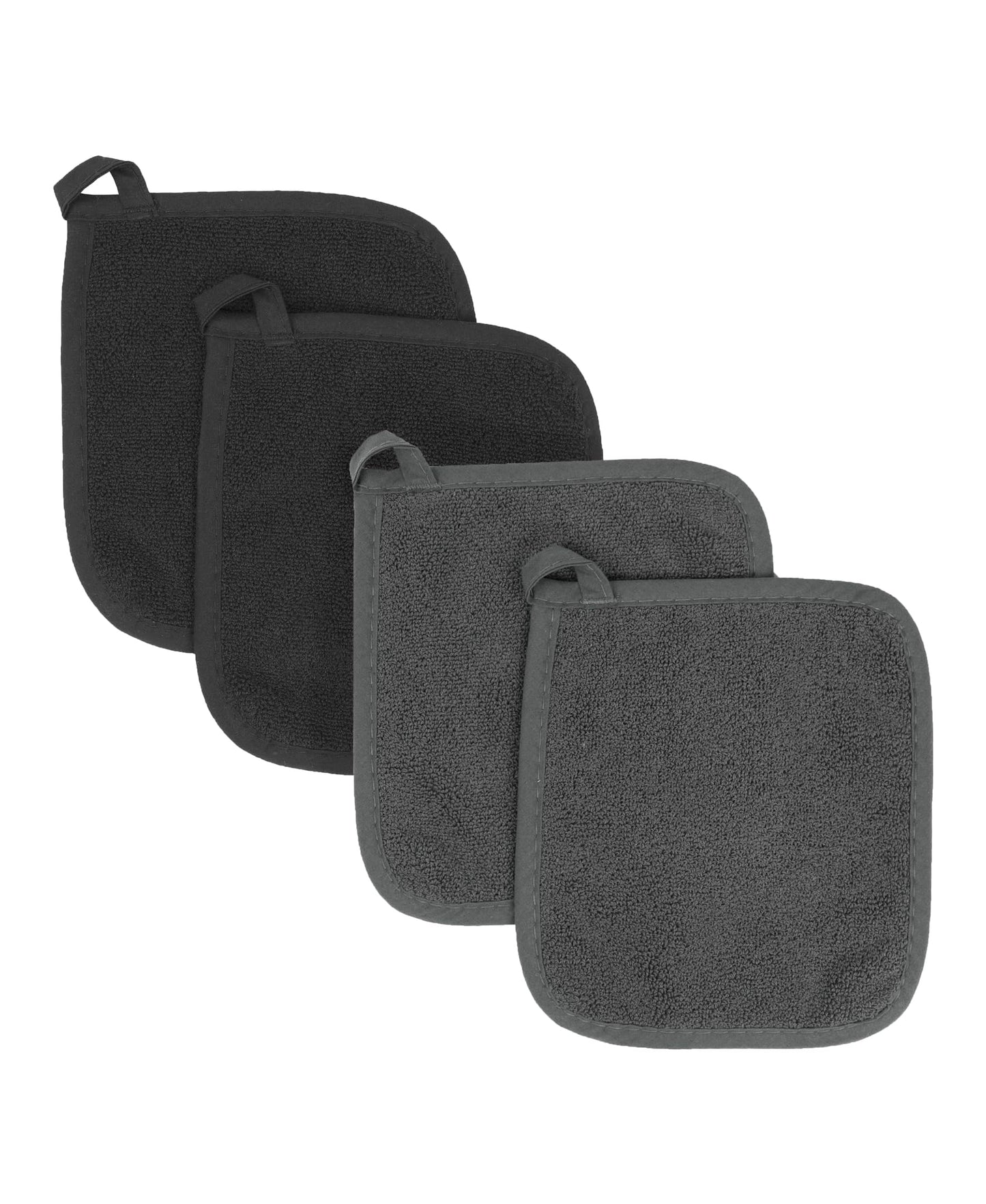 RITZ Terry Potholder & Hot Pad: Unparalleled Heat Resistant, Durable 100% Cotton – Ergonomically Designed for Optimal Grip – Easy-Care Machine Washable – 2-Pack, Latte