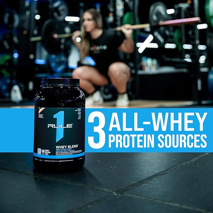Rule One Proteins, R1 Whey Blend- Birthday Cake, 24g Fast-Acting Whey Protein Concentrates, Isolates, and Hydrolysates Per Serving, with Naturally Occurring EAAs and BCAAs, 5lbs