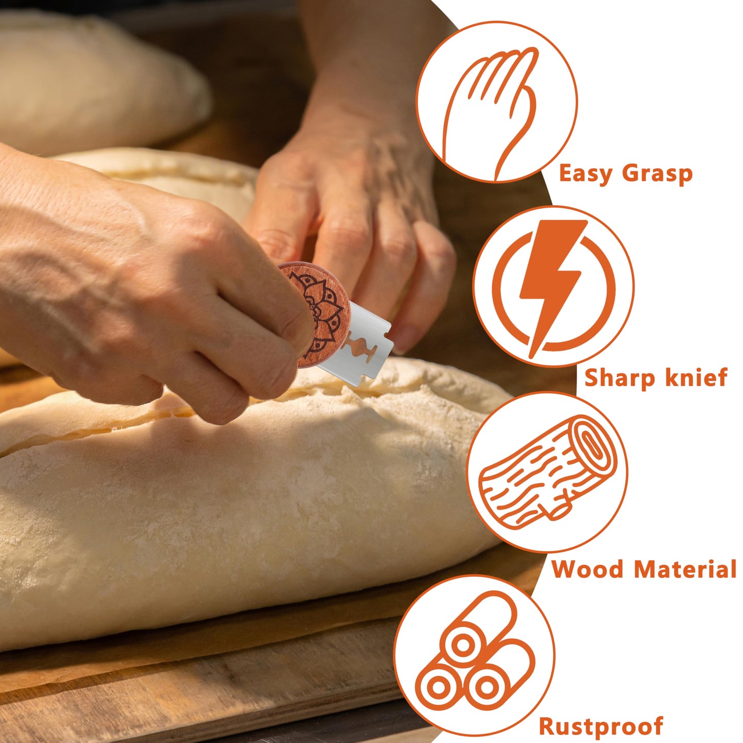 Epritliber UFO Bread Lame Sourdough Scoring Tool Bread Scorer,Circle-red