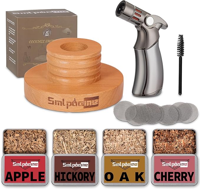 Smlpuame Cocktail Smoker Kit, Old Fashioned Whiskey Bourbon Drink Smoker