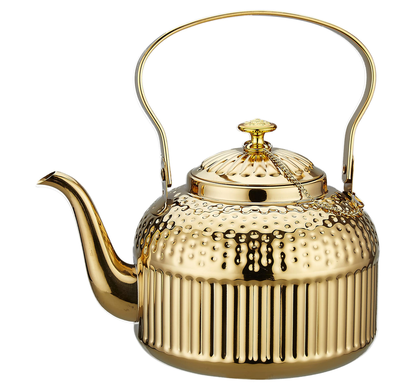 SANQIAHOME Stainless Steel Teapot With Removeable Infuser 71 oz (2000ml) Thickened Mirror Polished Stovetop Tea Maker for Herbal and Infusion