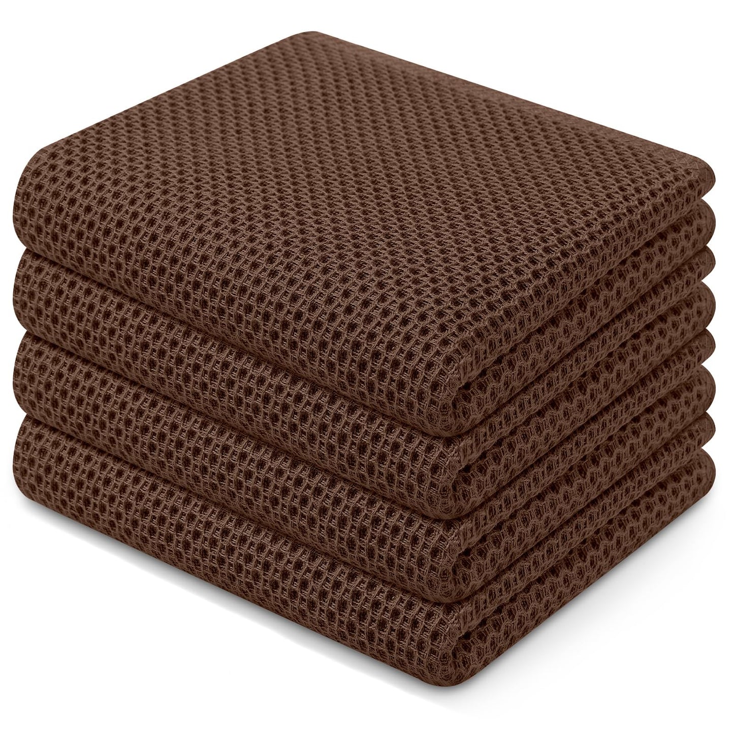 Homaxy 100% Cotton Waffle Weave Kitchen Dish Cloths, Ultra Soft Absorbent Quick Drying Dish Towels, 12 x 12 Inches — 13 x 28 - 12 Pack — 13 x 28 - 4 Pack