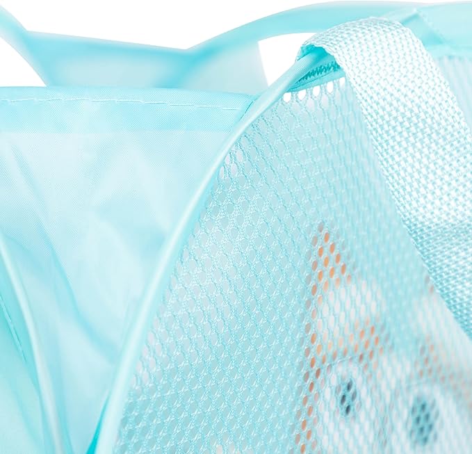 Jay Franco Bluey & Bingo Pop Up Hamper - Mesh Laundry Basket/Bag with Durable Handles - Storage for Clothes or Toys