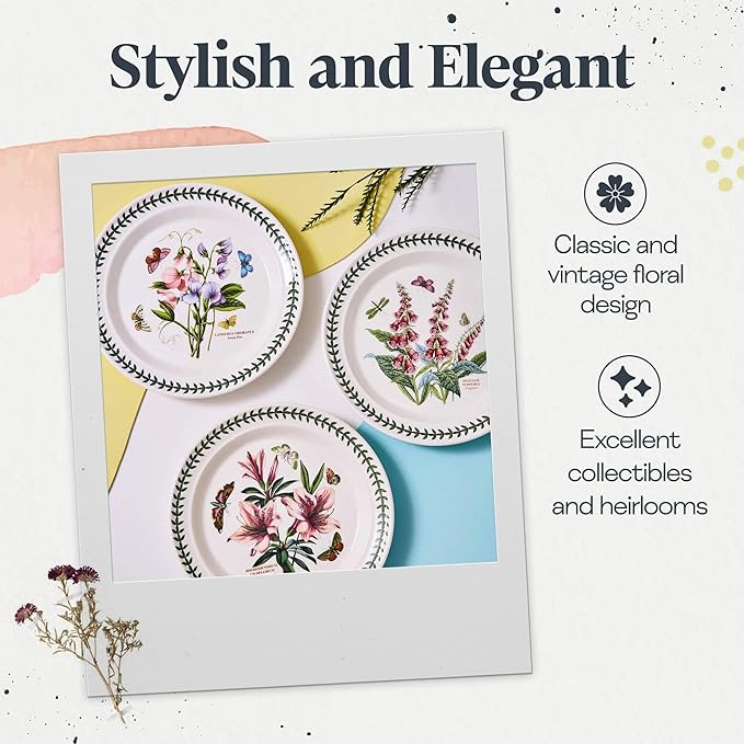 Portmeirion Botanic Garden Dinnerware - Set of 30, Floral Design