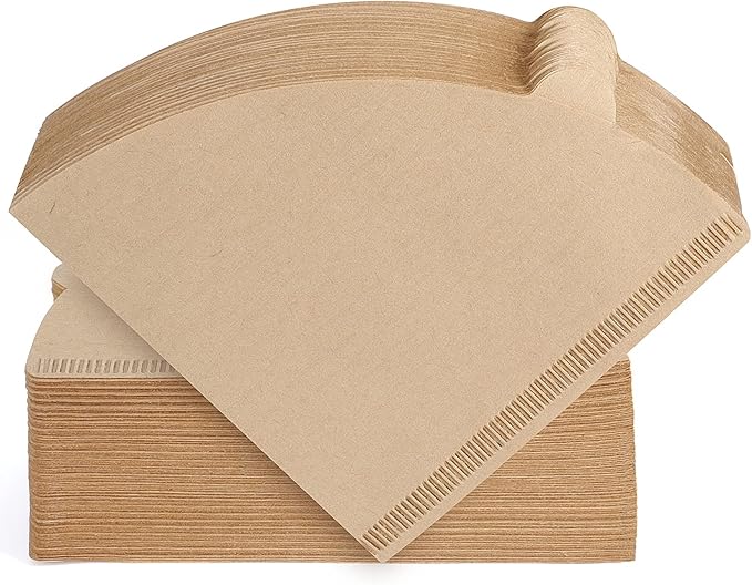 Niveaya #4 Cone Coffee Filters, 200 Count, Unbleached Coffee Filters for 8-12 Cup Coffee Makers, Natural Paper Coffee Filters, Size 4 Cone Filters for Ninja Cuisinart & More