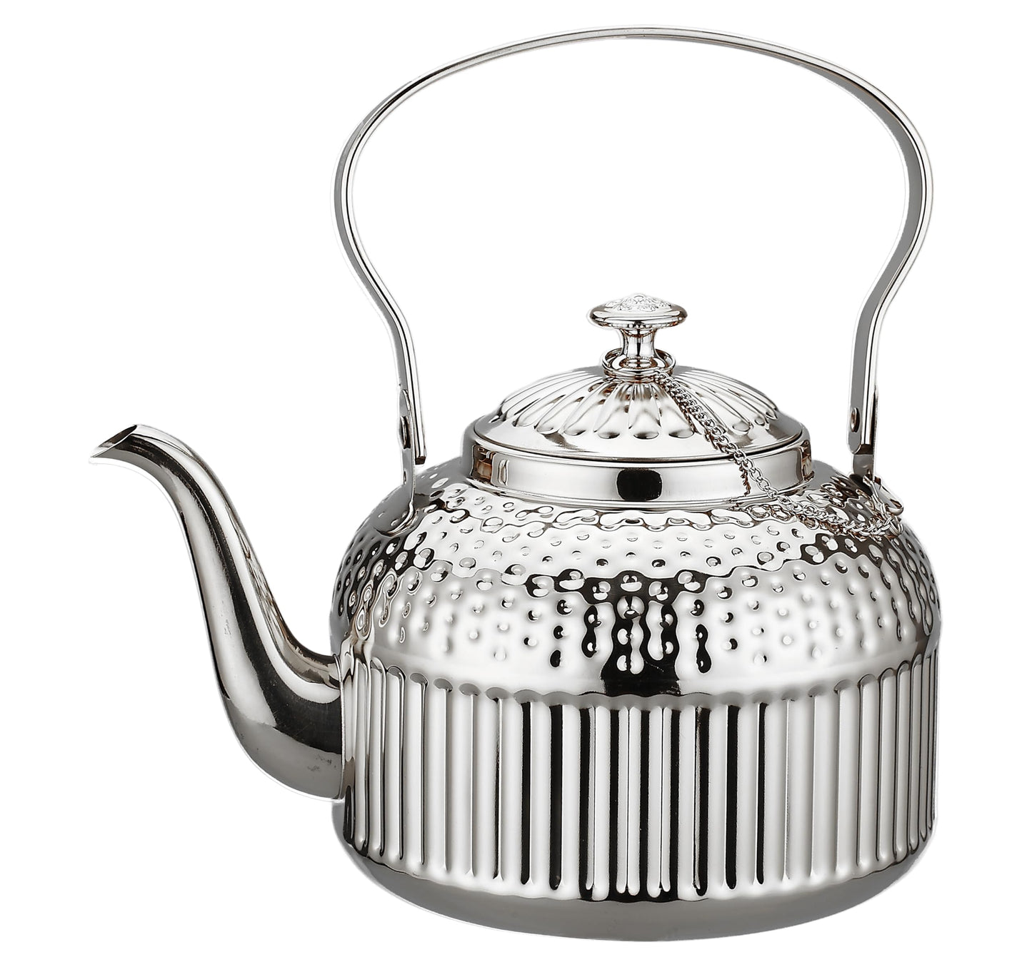 SANQIAHOME Stainless Steel Teapot With Removeable Infuser 71 oz (2000ml) Thickened Mirror Polished Stovetop Tea Maker for Herbal and Infusion