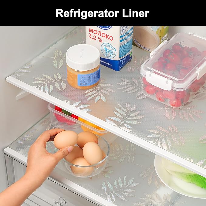 Cooyes Shelf Liner – Premium Non-Adhesive Cabinet & Drawer Liner for Kitchen – Waterproof Shelf Paper with Modern Pattern – Durable EVA Cabinet Mat – Easy to Cut （17.5" W x 78.7" L）