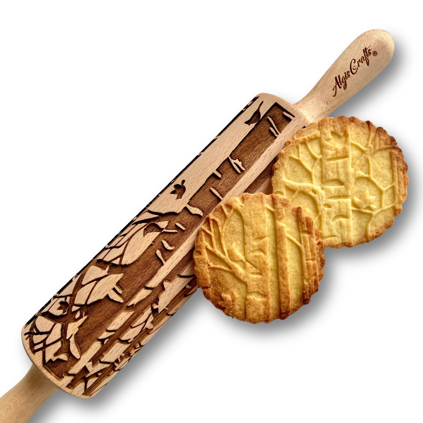 MELODY EMBOSSING ROLLING PIN with NOTES LASER ENGRAVED for EMBOSSED COOKIES GIFT FOR MUSICIAN