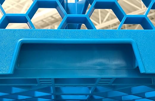 Carlisle FoodService Products OptiClean Peg Dish Racks with Extra Tall 2.94" Pegs – Peg Dish Racks for Charger Plates, Pasta Bowls, Large Platters, Blue, (Pack of 6)