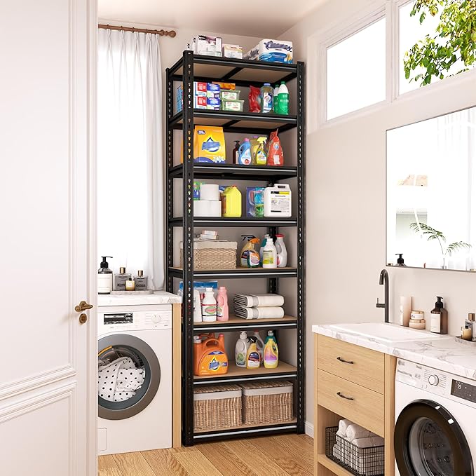 DurayLoly 8 Tier Storage Shelves,3200 LBS Shelving Unit for Tight Corners