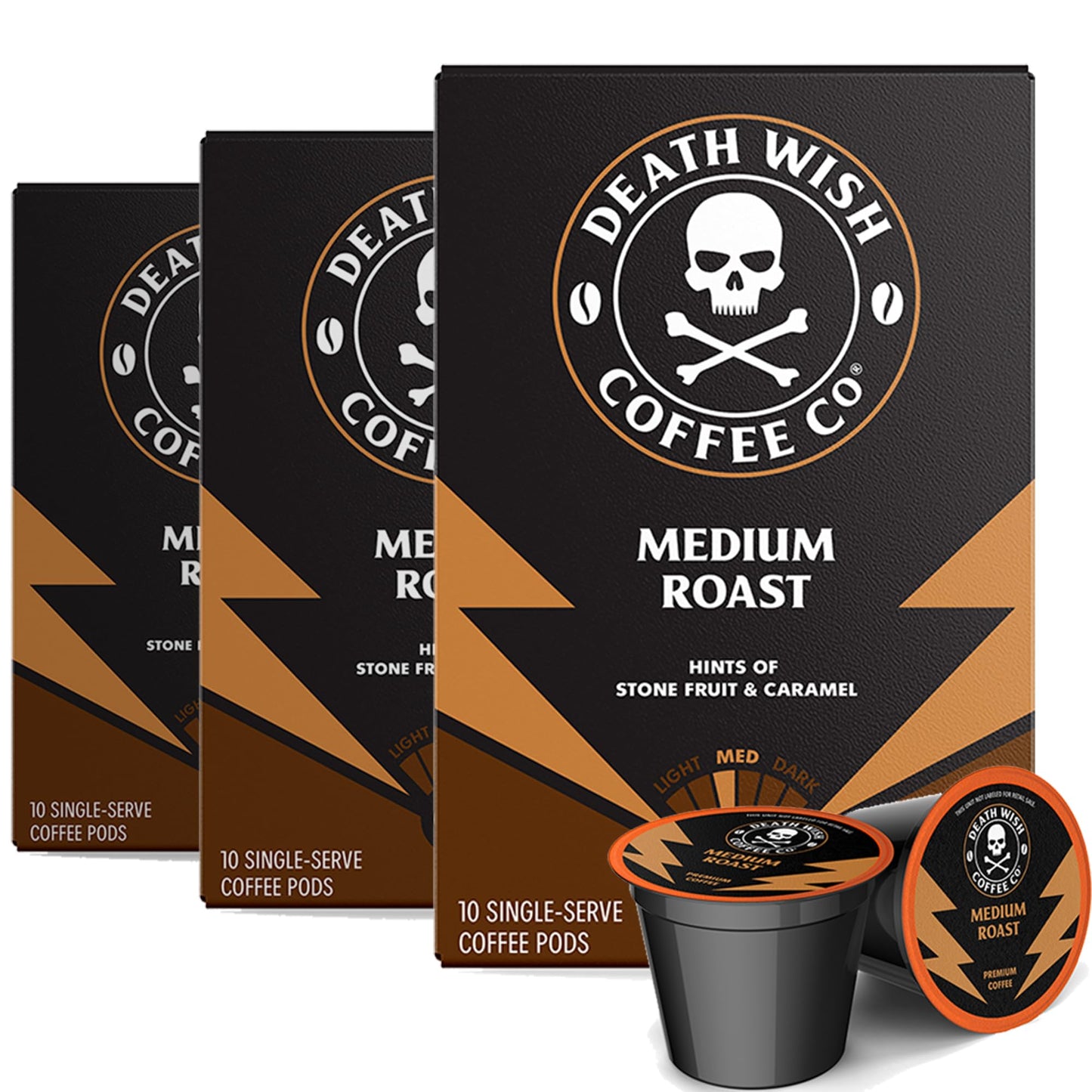 Death Wish Coffee Valhalla Java Medium-Dark Roast Pods, Organic, 50 Count