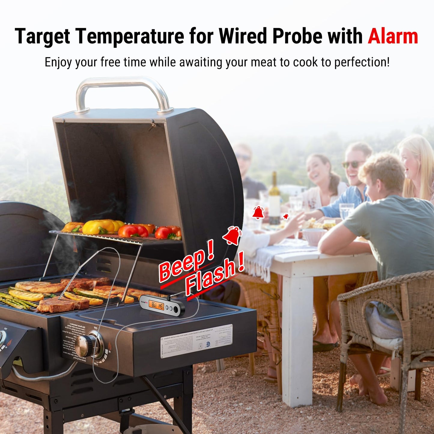 TempPro TempSwift Rechargeable Digital Meat Thermometer for Cooking