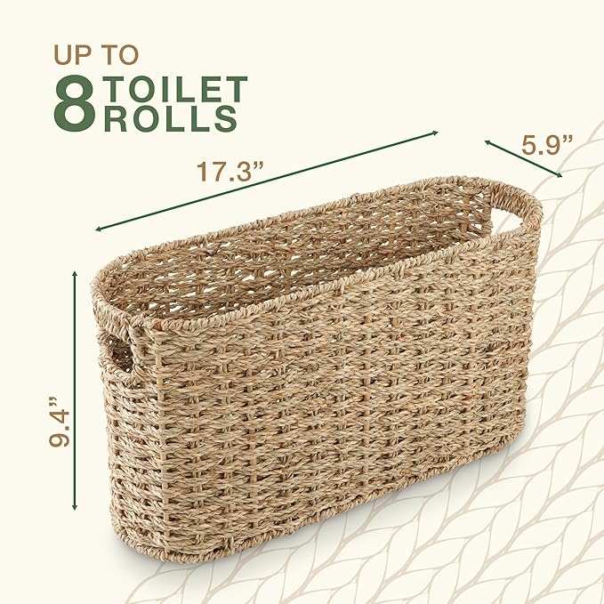 Seagrass Toilet Paper Storage Basket