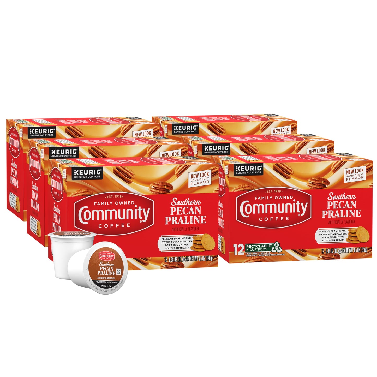 Community Coffee Grandma's Sugar Cookie Keurig K-Cup Pods, Limited Edition Holiday Flavor, Natural Ingredients, 10 Count (Pack of 6)