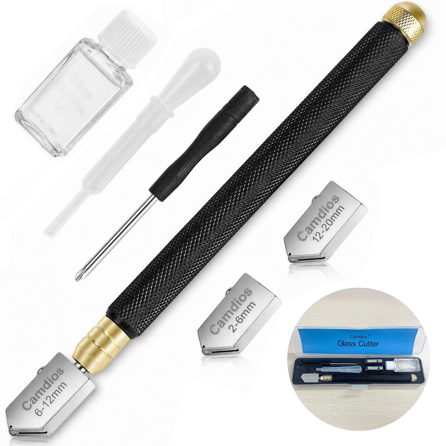 Glass Bottle Cutter, Upgraded Bottle Cutting Tool Kit for Round Bottles