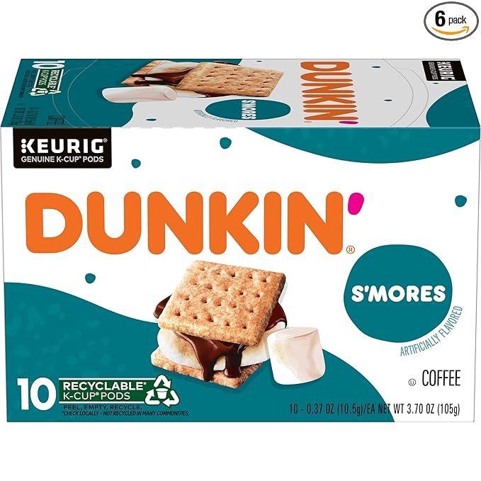 Dunkin’ White Chocolate Peppermint Artificially Flavored Coffee, 60 Pods