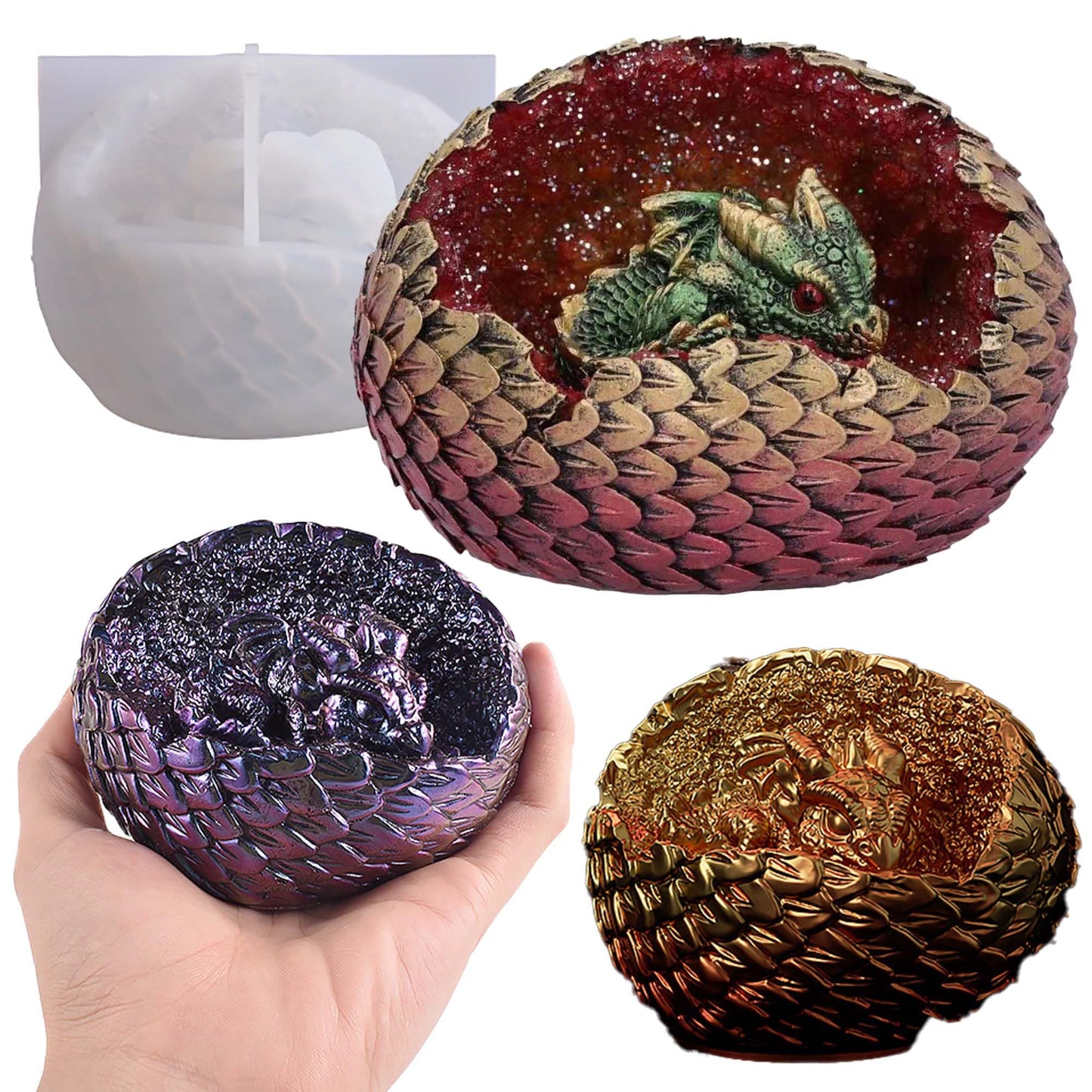 2 Pack Silicone Resin Flower & Candle Mold - Round & 3D Cylinder Molds for Handmade Candles & Soap