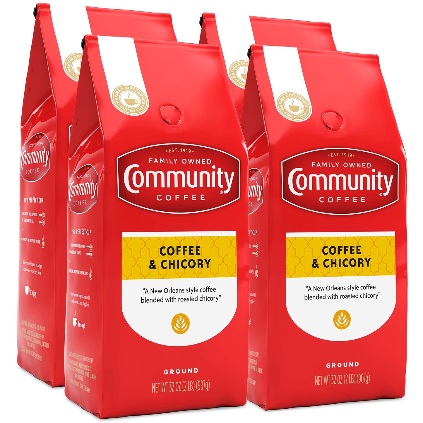 Community Coffee 100% Colombia 72 Ounce, Medium Dark Roast Ground Coffee, 12 Ounce (Pack of 6)