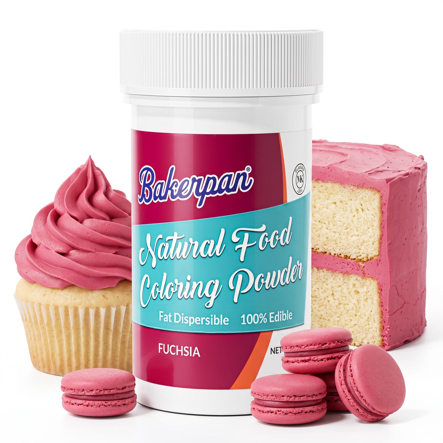 Bakerpan Black Food Coloring Powder for Baking - 30g Oil Based, Artificial Dye-Free, Kosher, Gluten-Free - For Buttercream, Chocolate, Candy