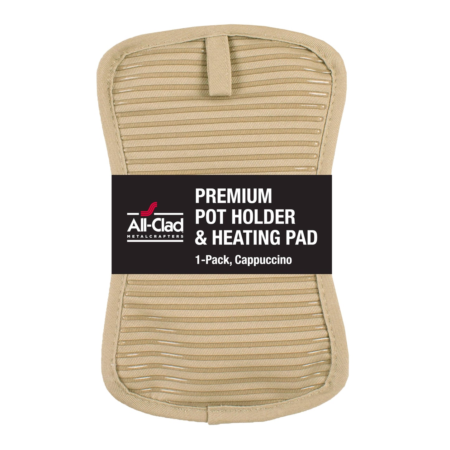 All-Clad Premium Pot Holder & Heating Pad, (1-Pack) Heat Resistant to 500 Degrees, 100% Cotton 10"x6.25" for Kitchen and Barbeque, Chili Red