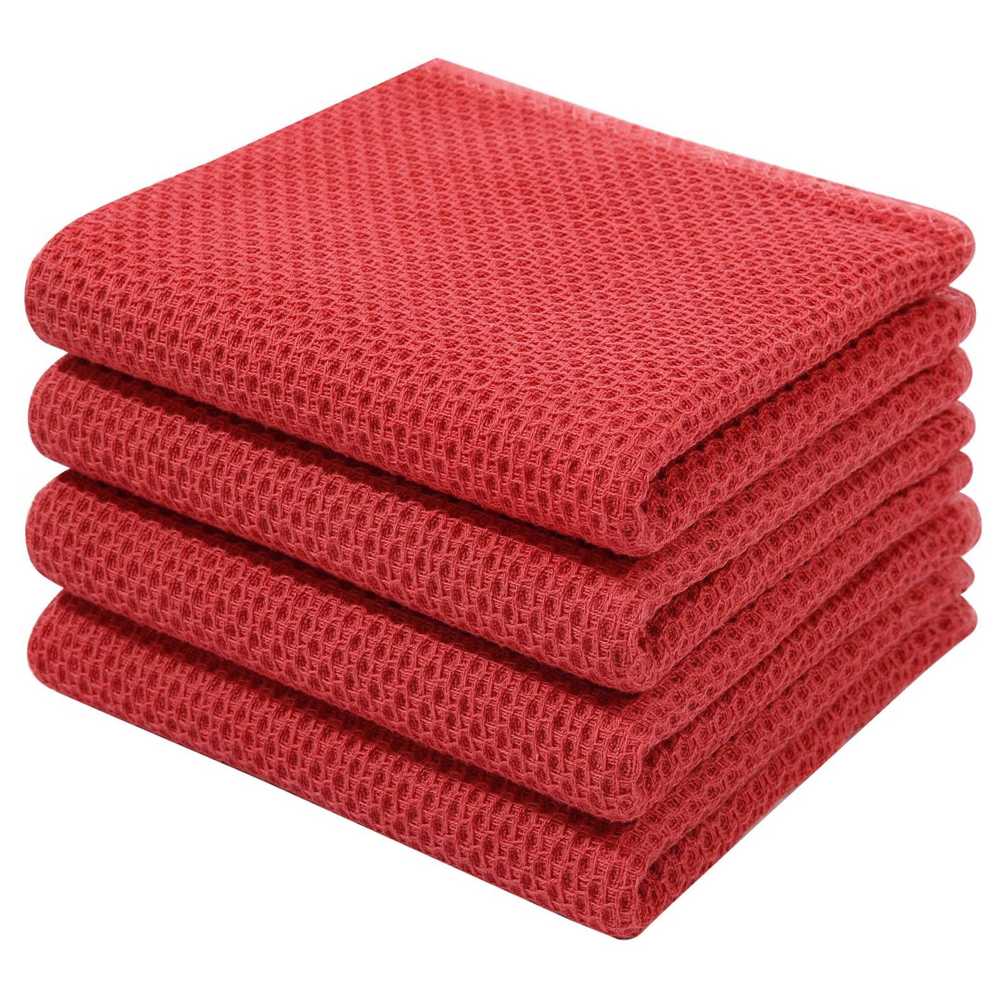 Homaxy 100% Cotton Waffle Weave Kitchen Dish Cloths, Ultra Soft Absorbent Quick Drying Dish Towels, 12 x 12 Inches — 13 x 28 - 12 Pack — 13 x 28 - 4 Pack