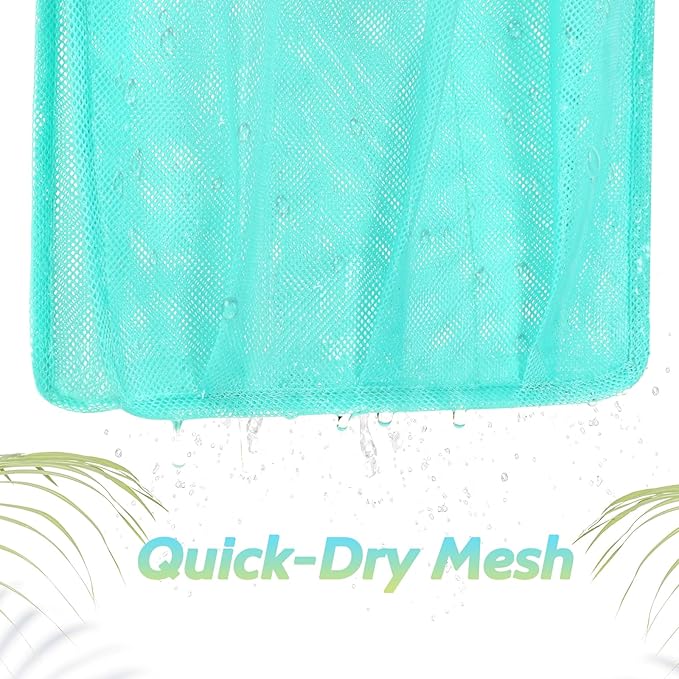 Mesh Shower Caddy Portable, Gym Travel Camp Dorm Room Essentials for College Student Boy Girl, Bathroom Shower Bag - Blue