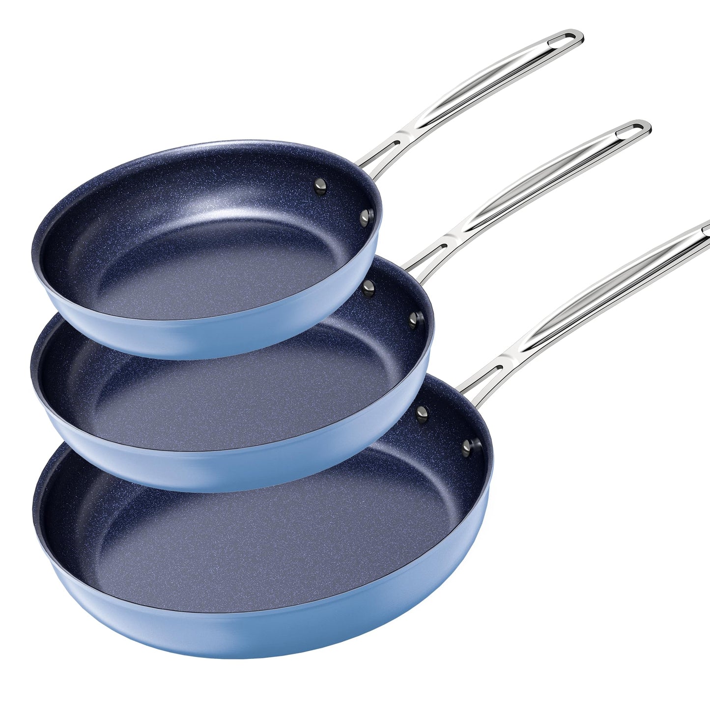 Nuwave Healthy Duralon Blue Ceramic Nonstick Coated 9pc Cookware Set
